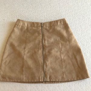 Zip up mini skirt